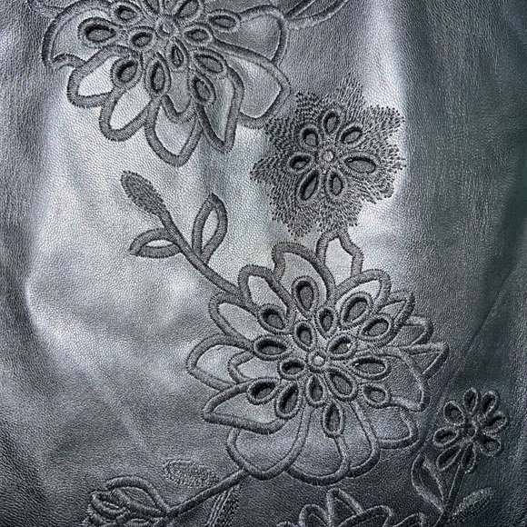 Calvin Klein Faux Leather Mini Sleeveless Dress Size 8 - Picture 6 of 9